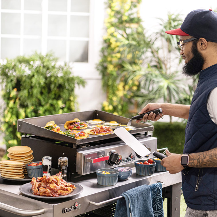 CharBroil Char Broil 2 Burner Portable Flat Top Gas Grill Bundle